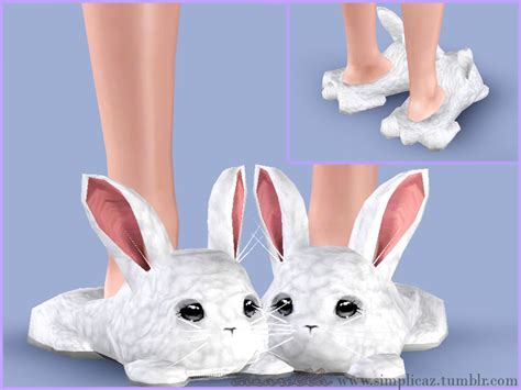 The Sims Resource Cutencomfy Bunny Slippers By Cazarella