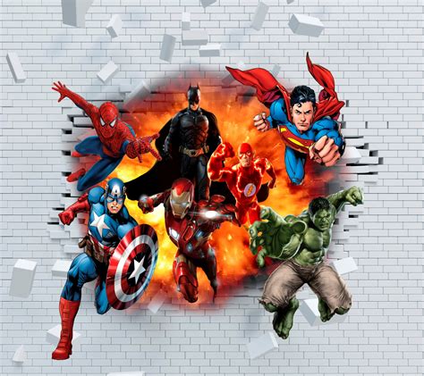 Papel De Parede De Super Herois Em 3d Papel De Parede