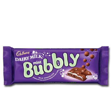 Cadbury Dairy Milk Mint Bubbly 90g Centra