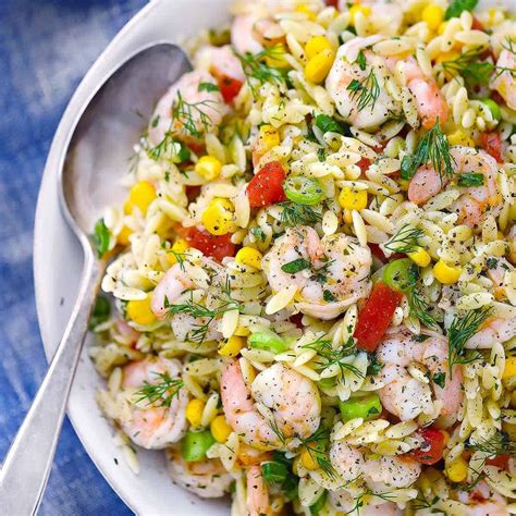 Scampi is often made with equal amounts of olive oil and butter, which can add up to a whole stick of butter per recipe. This easy Shrimp Orzo Salad recipe is packed with corn, green onions, and the most delicious ...