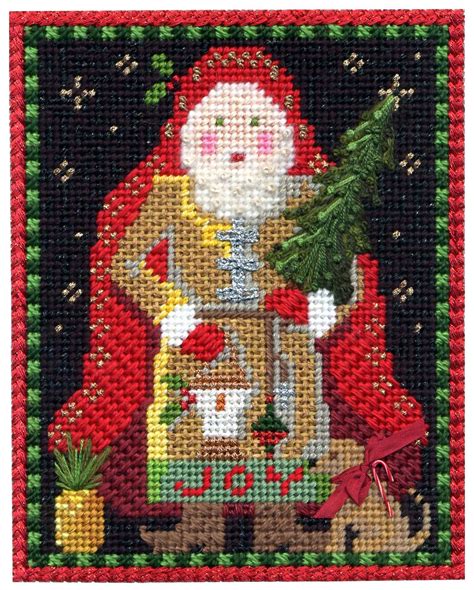 nordic joy santa from kelly clark needlepoint stitch guide available needlework christmas