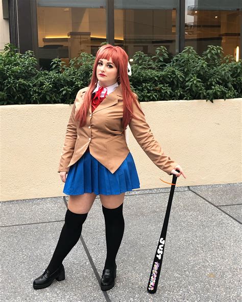 My Monika Cosplay From Holmat 2018 The Bat Says Just Monika On One Side And Delete On The