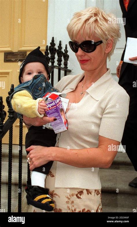 Paula Yates Leaving Her Home In Chelsea West London Today Saturday With Daughter Heavenly