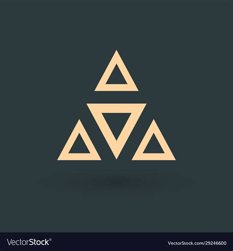 Geometric Triangles Logo Design Element Business Vector Image