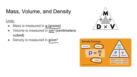 Mass Volume And Density Units Of Measurement Youtube