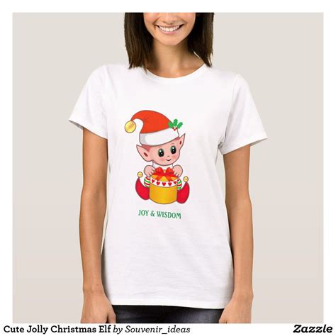 Cute Jolly Christmas Elf T Shirt Elf T Shirt T Shirts For Women Shirts