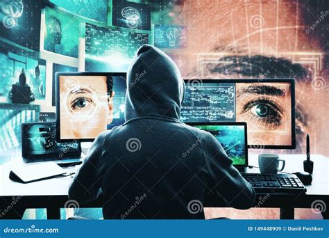Hack And Id Concept Stock Image Image Of Cyber Businesswoman 149448909