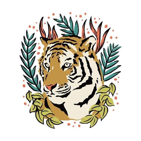 Premium Vector Tiger Head Illustration