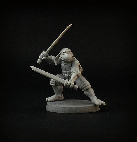 Ninja Turtles Turtles 28mm Resin Miniatures Figures Toys Etsy
