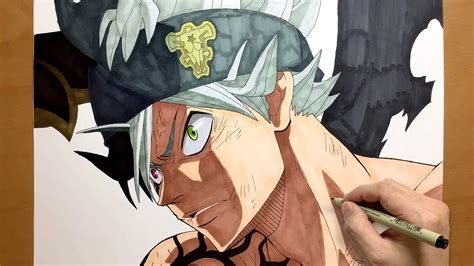How To Draw Asta From Black Clover Step By Step Black Clover Draw Anime Youtube