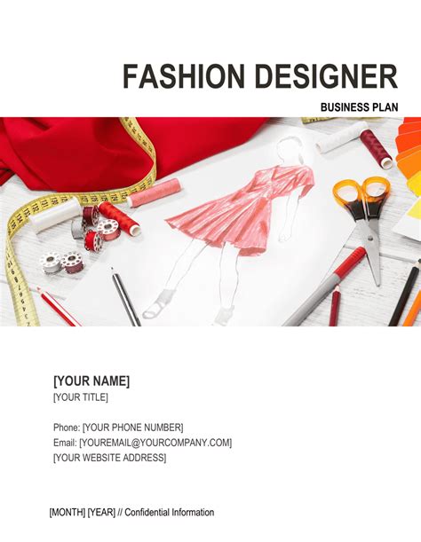 Fashion Designer Business Plan Template By Business In A Box™