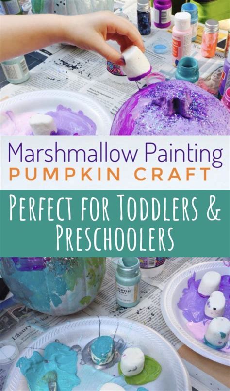 So your kids have told you they want their pumpkin carved we have a number of halloween traditions we enjoy doing as a family (have you seen the 40+ halloween printable games & activities post yet. Marshmallow Painting Pumpkin Craft | Pumpkin crafts, Art ...
