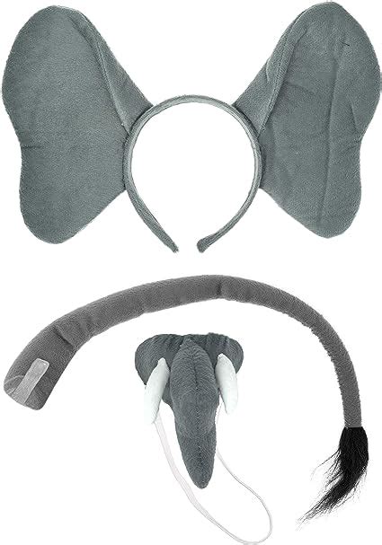 Elephant Headband Ears Tail And Trunk Costume Accessory