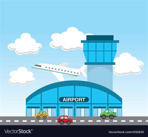 Airport Terminal Royalty Free Vector Image Vectorstock