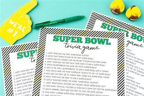 Super Bowl Trivia Games Printable