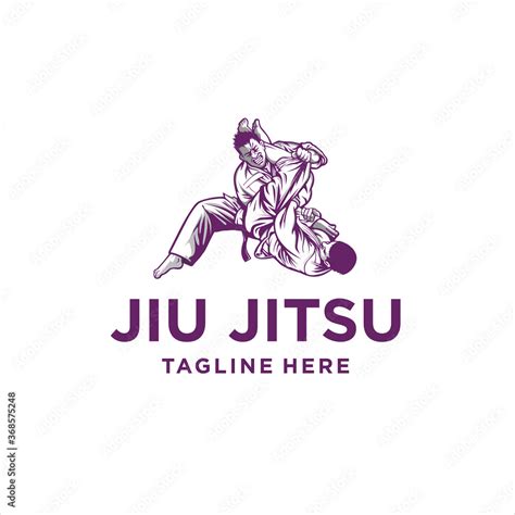 Martial Art Karate Jiu Jitsu Logo Sport Symbol Illustration Vector