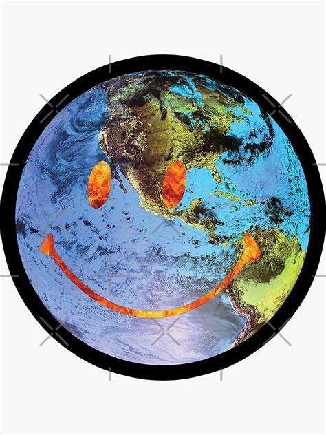 Travis Scott Astroworld Globe Smiley Sticker For Sale By Hypewearco