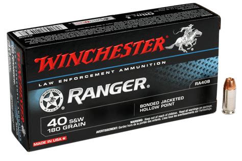 Winchester 40 Sandw 180 Gr Jhp Ranger Bonded 50box Le Sportsmans