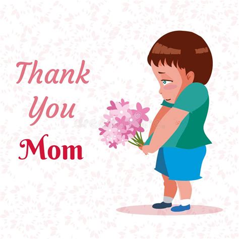 Happy Mothers Day Cartoon Stock Vector Illustration Of Heart 109821389