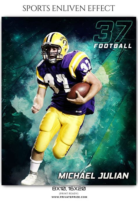 Michael Julian Football Sports Enliven Effect Photography Template
