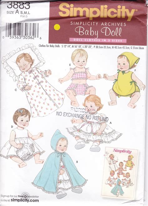 Printable Baby Doll Sewing Patterns