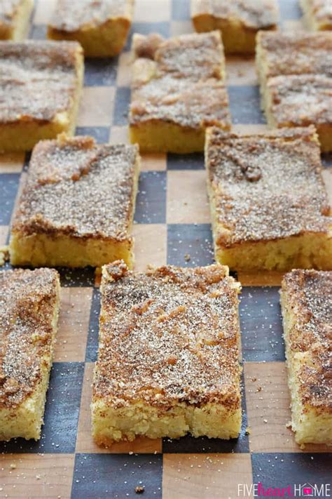 Chewy Snickerdoodle Bars • Fivehearthome