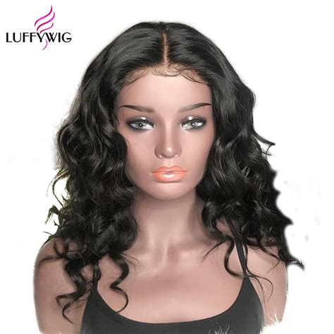 Luffyhair Glueless Lace Front Short Human Hair Wigs For Women Natural