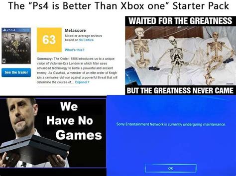 Ps4 Xbox One Starter Packs Know Your Meme