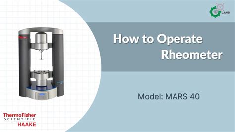 How To Operate Rheometer Mars Thermo Fisher Scientific Haake Youtube