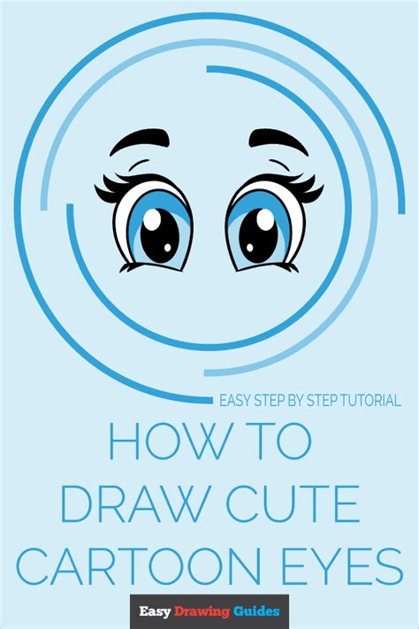 How To Draw A Cute Cartoon Eyes Really Easy Drawing Tutorial