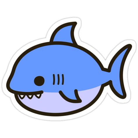 Cute Shark Stickers By Peppermintpopuk Redbubble