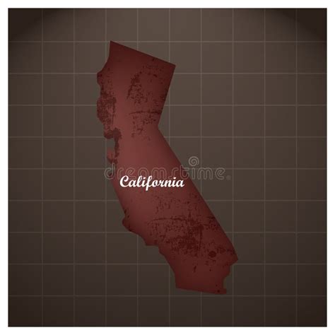California State Map Vector Illustration Decorative Design Stock