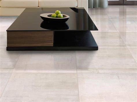 Hessina Ivory Shiny Glazed Porcelain Floor Tile 600 X 600mm