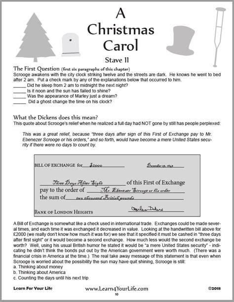 A Christmas Carol Worksheet Answer Key