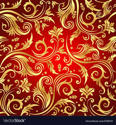 Luxury Seamless Golden Floral Wallpaper Royalty Free Vector