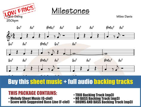 milestones sheet music backing tracks backing track center hotmart