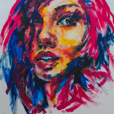 Acrylic Paintings Of Absract Faces Fine Art Girl