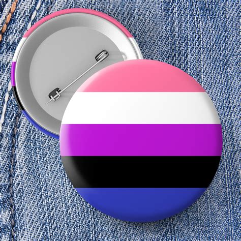 lgbtq genderfluidity pride flag button pin badge etsy
