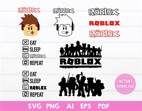 Roblox Bundle Svg Roblox Svg Roblox Clipart Eps Aisvg Etsy