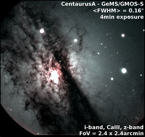 The Center Of The Centaurus A Galaxy Observed With Gmos S And Gems