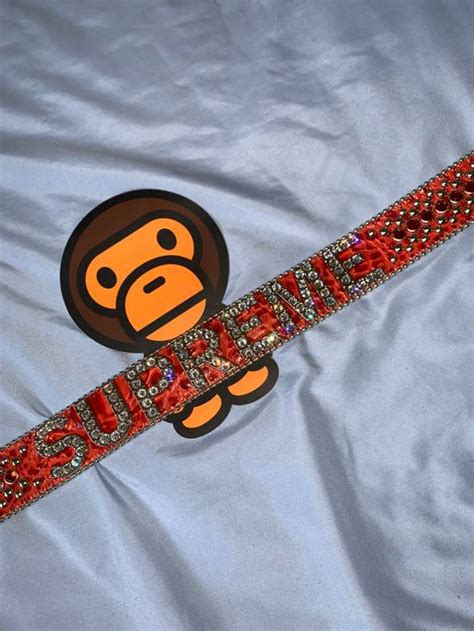 Supreme Red Supreme Bb Simon Belt Grailed