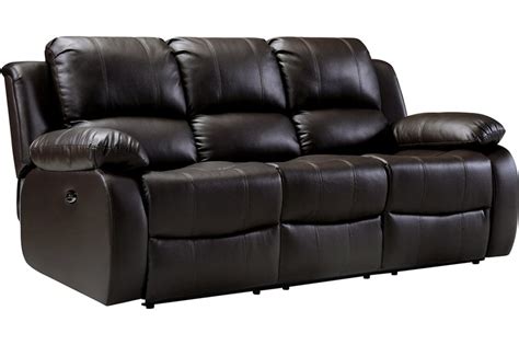 Valencia Leather Sofa Brown Electric Recliner 3 Seater Furnitureinstore