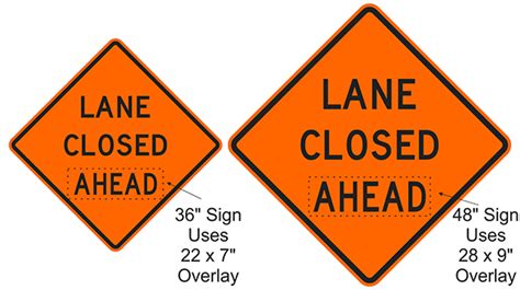 Lane Closed Ahead Sign Get 10 Off Now