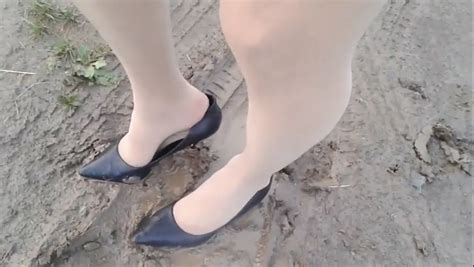Muddy Girl Elegant High Heels Pantyhose Heels Girls Wear Gooey