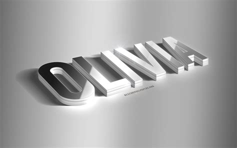 Download Wallpapers Olivia Silver 3d Art Gray Background Wallpapers