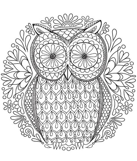 Coloring pages of an owl. OWL Coloring Pages for Adults. Free Detailed Owl Coloring ...