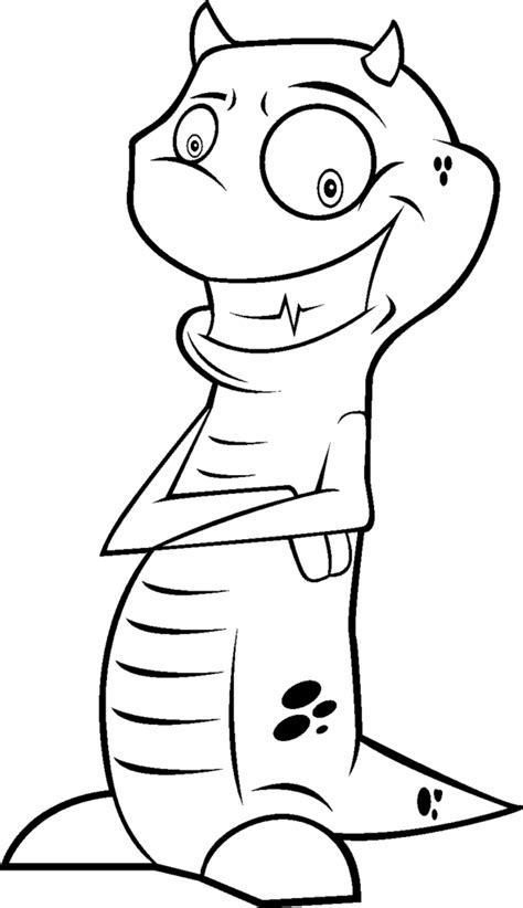 This coloring page was posted on wednesday, september. Cute Monster Cartoons Coloring Pages. Draw The Face On The ...