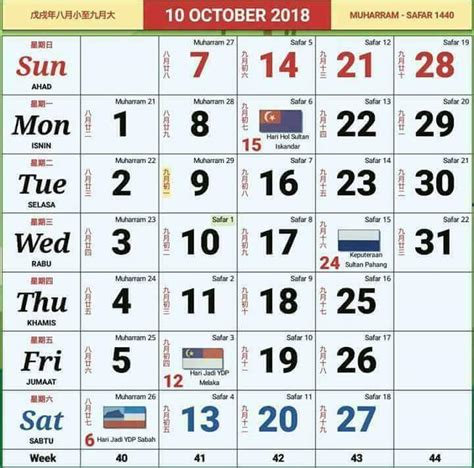 National except johor, kedah, kelantan & terengganu. Kalendar Malaysia Tahun 2018 dan Cuti 2018 - Layanlah ...
