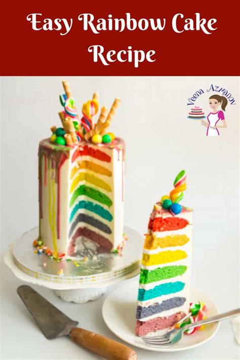 Check spelling or type a new query. Easy Rainbow Cake - Seven Layers - Veena Azmanov
