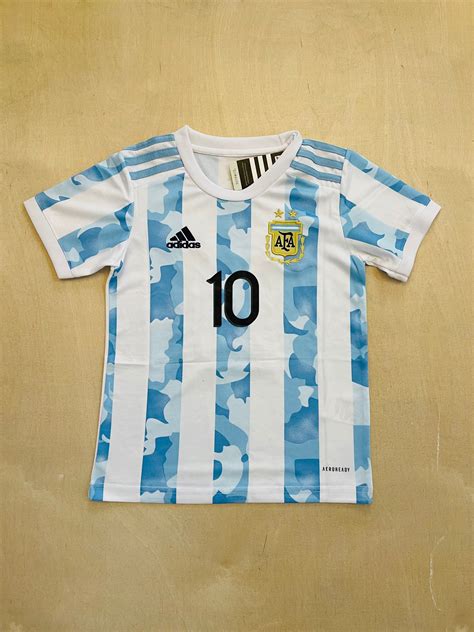 Messi 10 Argentina Youth Home Soccer Jersey Set For Kids Etsy